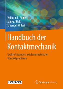 handbuch der kontaktmechanik book cover image
