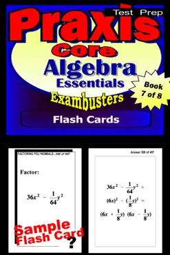 praxis core test prep algebra review--exambusters flash cards--workbook 7 of 8 book cover image