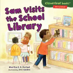 sam visits the school library book cover image