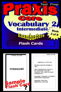 praxis core test prep intermediate vocabulary 2 review--exambusters flash cards--workbook 2 of 8 book cover image