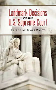 landmark decisions of the u.s. supreme court book cover image