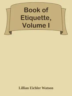 book of etiquette, volume i book cover image