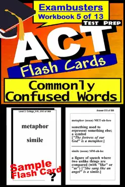 act test prep commonly confused words review--exambusters flash cards--workbook 5 of 13 book cover image