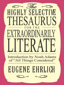 highly selective thesaurus for the extraordinarily literate book cover image