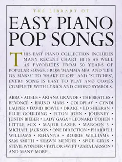 the library of easy piano pop songs imagen de la portada del libro