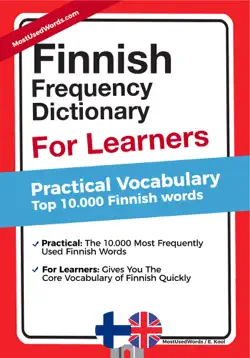 finnish frequency dictionary for learners - practical vocabulary - top 10000 finnish words book cover image