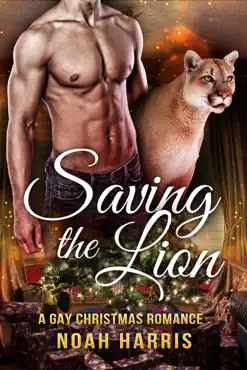saving a lion: a gay christmas romance book cover image