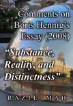 Comments on Boris Hennig's Essay (2008) "Substance, Reality and Distinctness" sinopsis y comentarios
