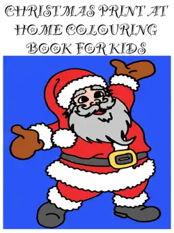 christmas print at home coloring book for kids book cover image