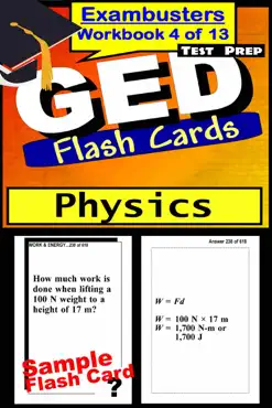 ged test prep physics review--exambusters flash cards--workbook 4 of 13 book cover image