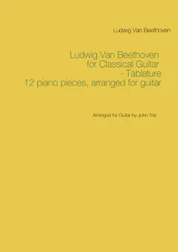 ludwig van beethoven for classical guitar - tablature book cover image