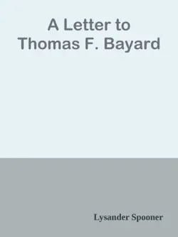 a letter to thomas f. bayard book cover image