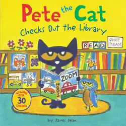 pete the cat checks out the library book cover image