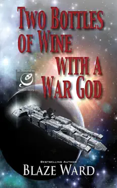 two bottles of wine with a war god book cover image
