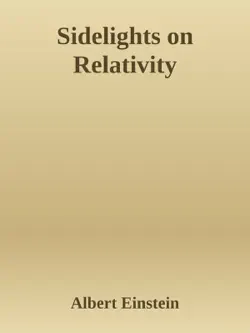 sidelights on relativity imagen de la portada del libro
