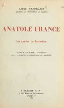 anatole france book cover image