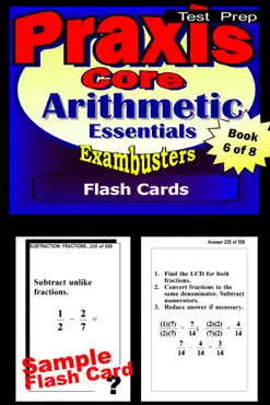 praxis core test prep arithmetic review--exambusters flash cards--workbook 6 of 8 book cover image