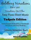 Goldberg Variations BWV 988 Variation 17a2 Easy Piano Sheet Music Tadpole Edition synopsis, comments