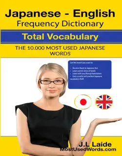 japanese english frequency dictionary - total vocabulary - 10000 most used japanese words book cover image