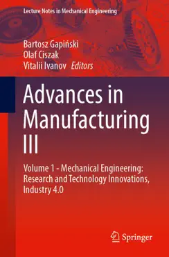advances in manufacturing iii book cover image
