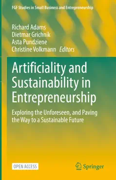artificiality and sustainability in entrepreneurship book cover image