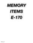 Memory Items E-170 sinopsis y comentarios