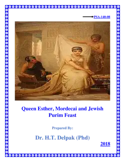 queen esther, mordecai and jewish purim feast book cover image