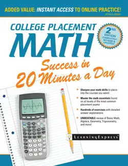 college placement math success in 20 minutes a day book cover image