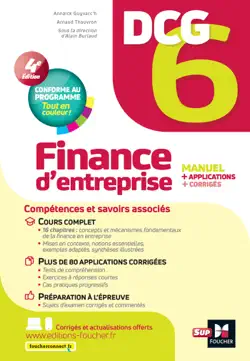 dcg 6 - finance d'entreprise - 4e édition - manuel et applications imagen de la portada del libro