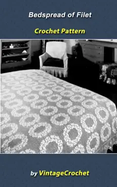 bedspread of filet vintage crochet pattern book cover image