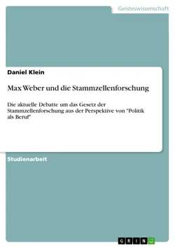 max weber und die stammzellenforschung book cover image