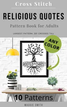 religious quotes cross stitch pattern book for adults book cover image