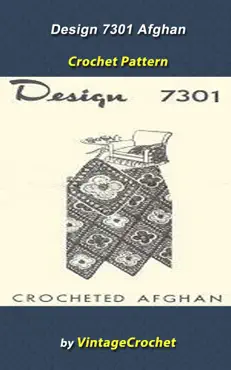 design 7301 afghan vintage crochet pattern book cover image