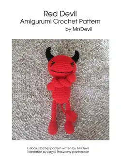 red devil amigurumi crochet pattern book cover image