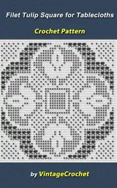 filet tulip square for tablecloths crochet pattern book cover image