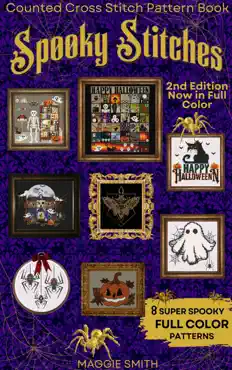 spooky stitches full color counted cross stitch pattern book book cover image