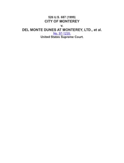 city of monterey v. del monte dunes at monterey, ltd book cover image