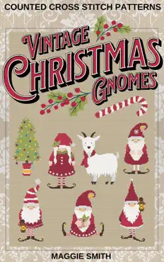 vintage christmas gnomes counted cross stitch patterns book cover image