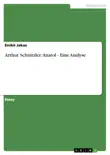 Arthur Schnitzler: Anatol - Eine Analyse sinopsis y comentarios