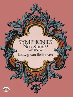 symphonies nos. 8 and 9 in full score book cover image