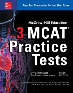 mcgraw-hill education 3 mcat practice tests, third edition book cover image