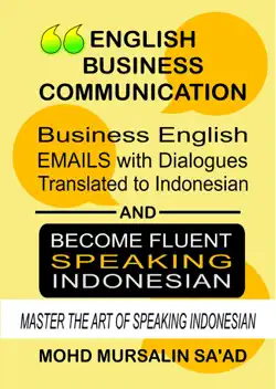 business english communication, business english emails with dialogues translated to indonesian book cover image