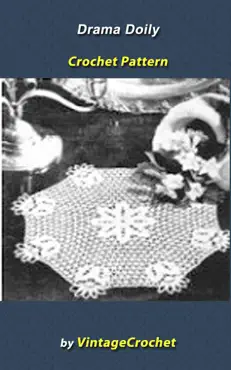 doily drama vintage crochet pattern book cover image