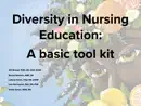 Diversity in Nursing Education- A Basic Tool Kit reviews