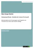 Immanuel Kant - Kritik der reinen Vernunft sinopsis y comentarios