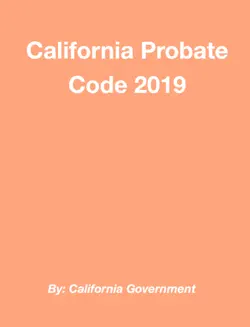 california probate code 2019 book cover image