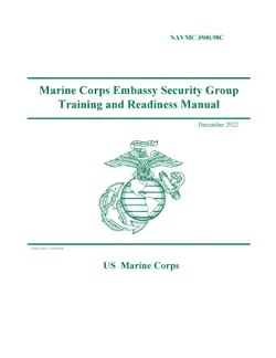 navmc 3500.98c marine corps embassy security group training and readiness manual december 2022 book cover image