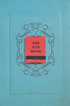 burn after writing book cover image