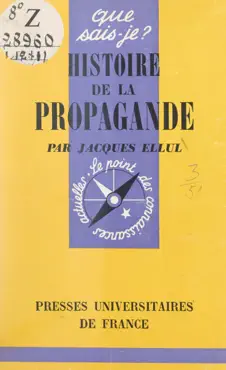 histoire de la propagande book cover image