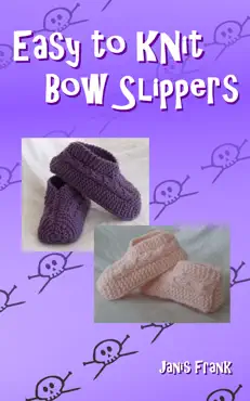 easy to knit bow slippers book cover image